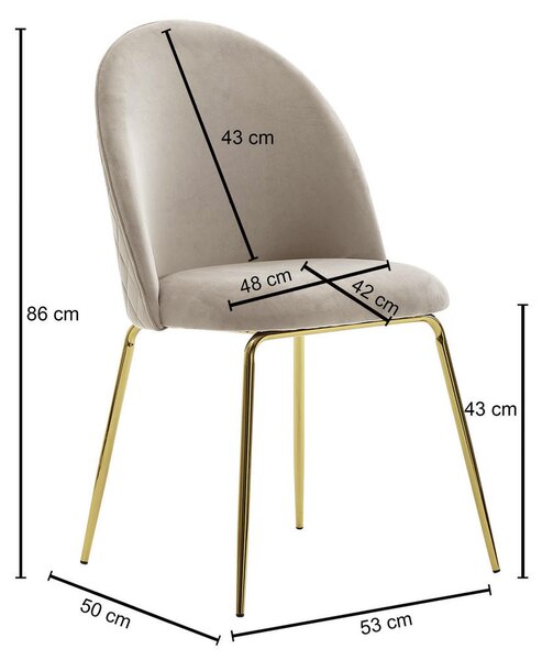 SET STOLOV, tekstil bež