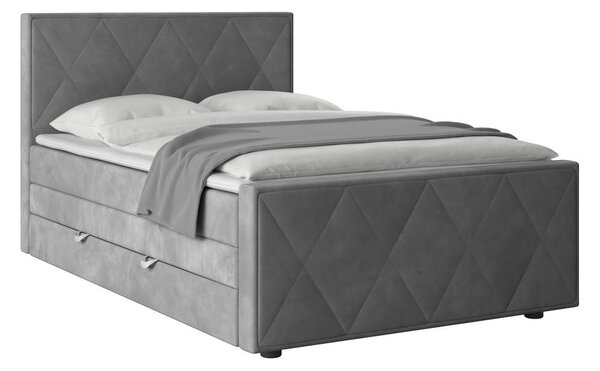 BOXSPRING POSTELJA 140 cm x 200 cm , les, kovina, umetna masa, tekstil bež