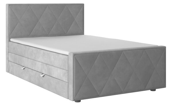 BOXSPRING POSTELJA 140 cm x 200 cm , les, kovina, umetna masa, tekstil bež