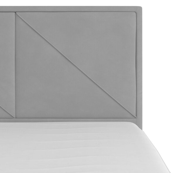 BOXSPRING POSTELJA 120 cm x 200 cm , les, kovina, umetna masa, tekstil svetlo siva