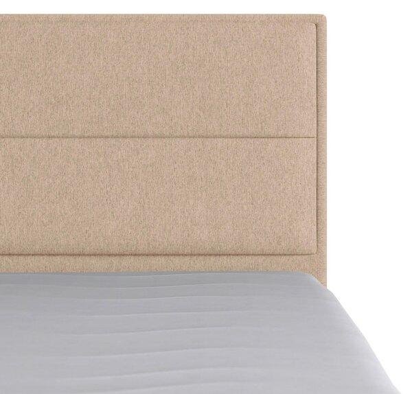 BOXSPRING POSTELJA 120 cm x 200 cm , les, kovina, umetna masa, tekstil naravne barve
