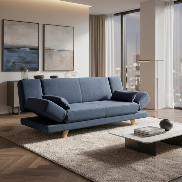 Bessagi Home Zofa S Posteljno Funkcijo Funky, Modra
