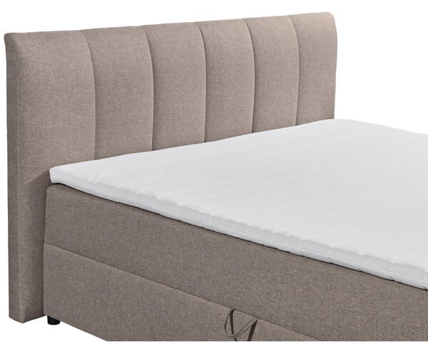 BOXSPRING POSTELJA 180 cm x 200 cm , tekstil umazano rjava