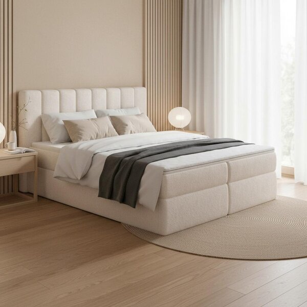 Bessagi Home Postelja Z Vzmetnico Mala, 180x200, Krem, Z Nadvložkom
