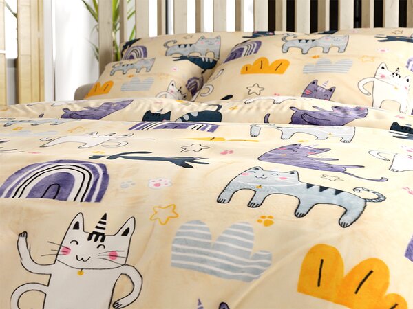 Posteljnina mikropliš PURRSLEEP bež Dimenzije posteljnine: 70 x 90 cm | 140 x 220 cm