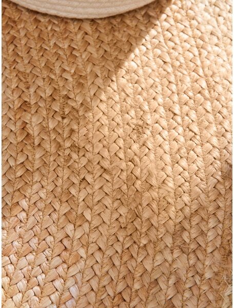 Slonokoščena obojestranska ročno tkana okrogla preproga iz jute ø 120 cm Jutta Ivory – Hanse Home
