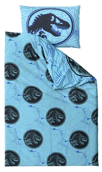Bombažna svetleča posteljnina JURASSIC WORLD, modra Dimenzije posteljnine: 70 x 90 cm | 140 x 200 cm