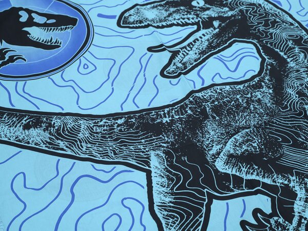 Bombažna svetleča posteljnina JURASSIC WORLD, modra Dimenzije posteljnine: 70 x 90 cm | 140 x 200 cm