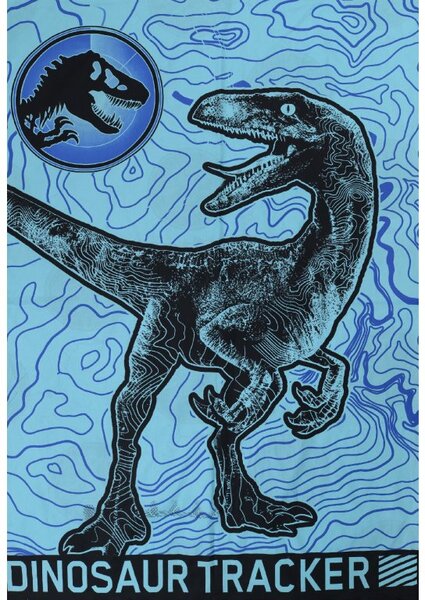 Bombažna svetleča posteljnina JURASSIC WORLD, modra Dimenzije posteljnine: 70 x 90 cm | 140 x 200 cm