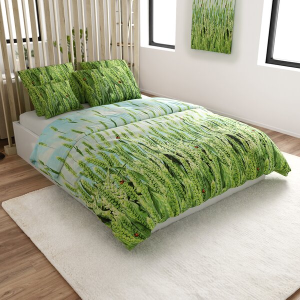 Posteljnina iz mikrovlaken POSANA zelena Dimenzije posteljnine: 2 kom 70 x 80 cm | 160 x 200 cm