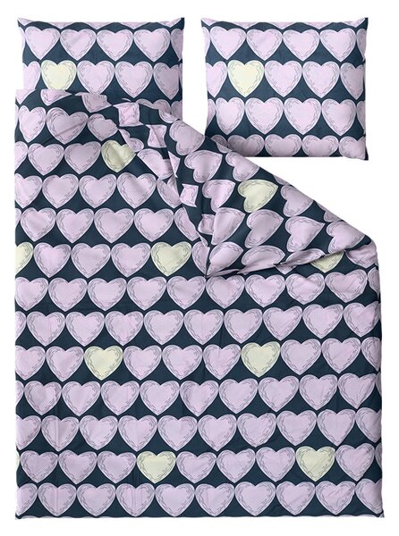 Posteljnina iz mikrovlaken VIOLET HEARTS svetlo vijolična Dimenzije posteljnine: 2 kom 70 x 80 cm | 160 x 200 cm