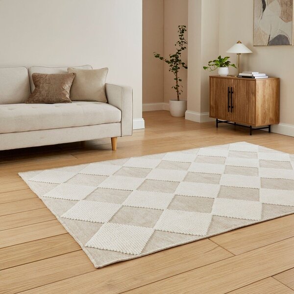 Belo-bež pralna preproga 160x230 cm Lyna Beige&White – Think Rugs
