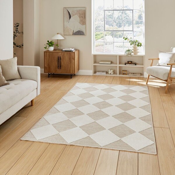 Belo-bež pralna preproga 160x230 cm Lyna Beige&White – Think Rugs
