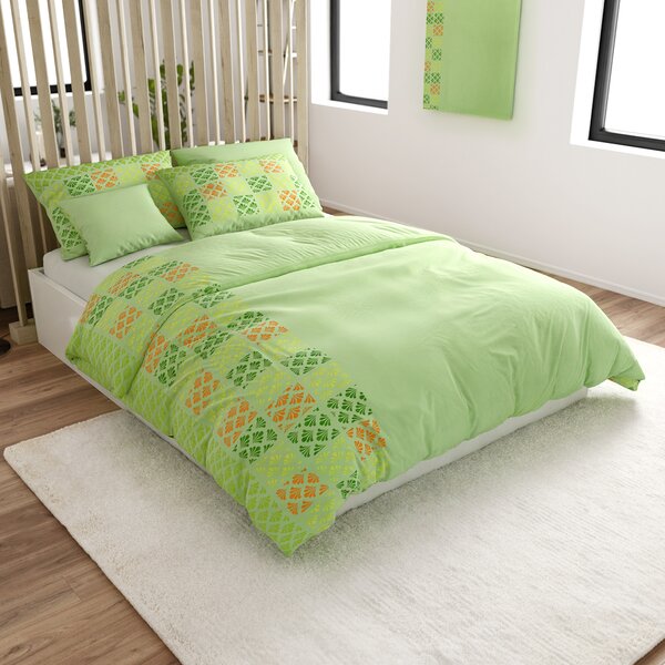 Posteljnina iz mikrosatena VELLARI, zelena Dimenzije posteljnine: 70 x 90 cm | 140 x 200 cm