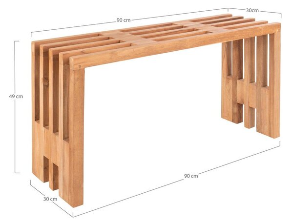 Vrtna klop iz tikovine House Nordic Benidorm, 90 x 30 cm
