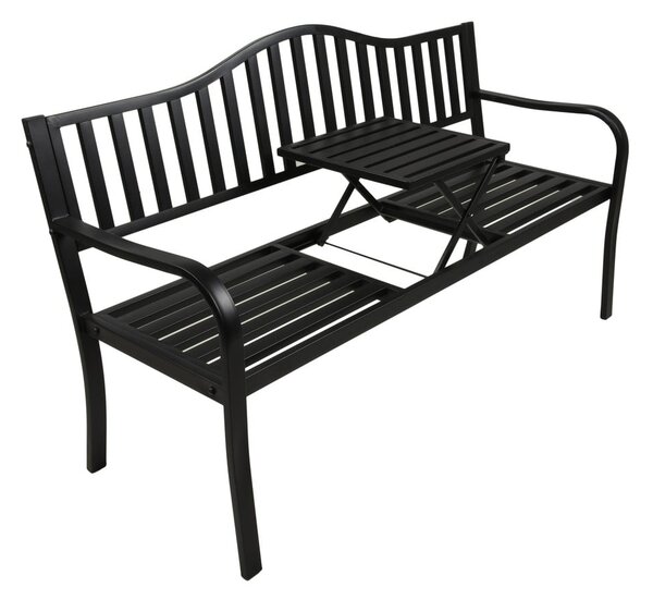 Črna kovinska vrtna klop Segula - Garden Pleasure