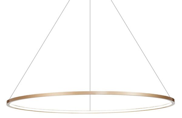Milagro Lighting LED obesna svetilka Saturno, Ø 100 cm, zlata, 1-žarnica, 4.000 K, Zlata / medeninasta, Dnevna soba / jedilnica, Aluminij, Sodobni