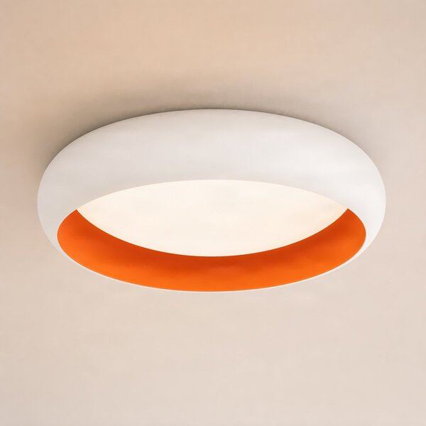 Lindby LED stropna svetilka Serava, bela, Ø 60 cm, z možnostjo regulacije, zatemnjen, Bela, Dnevna soba / jedilnica, Plastika, Sodobni
