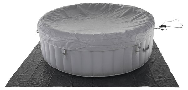 KONDELA Napihljiva masažna kad, sivo/bela, 4 - 6 oseb, 1000 l, KAMINO NEW TIP 2