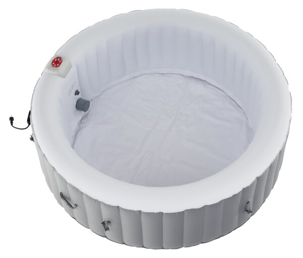 KONDELA Napihljiva masažna kad, sivo/bela, 4 - 6 oseb, 1000 l, KAMINO NEW TIP 2