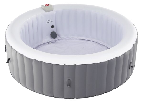 KONDELA Napihljiva masažna kad, sivo/bela, 4 - 6 oseb, 1000 l, KAMINO NEW TIP 2