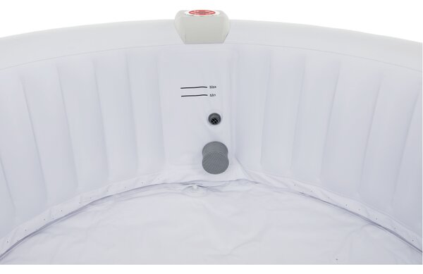KONDELA Napihljiva masažna kad, sivo/bela, 4 - 6 oseb, 1000 l, KAMINO NEW TIP 2