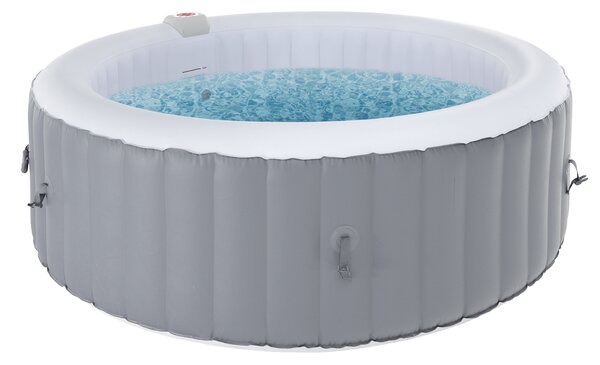 KONDELA Napihljiva masažna kad, sivo/bela, 4 - 6 oseb, 1000 l, KAMINO NEW TIP 2