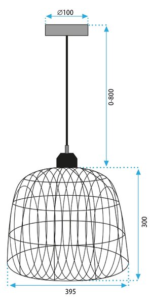 NARAVNA BOHO OBESEK STROPNA SVETILKA APP1352-1CP 40 cm