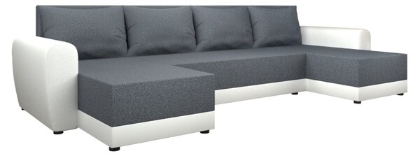 KONDELA Univerzalna sedežna garnitura, siva/bela, DAKAR NEW U