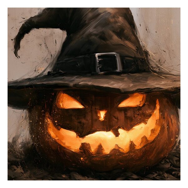 Slika žareča halloweenska buča