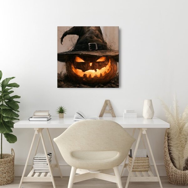Slika žareča halloweenska buča
