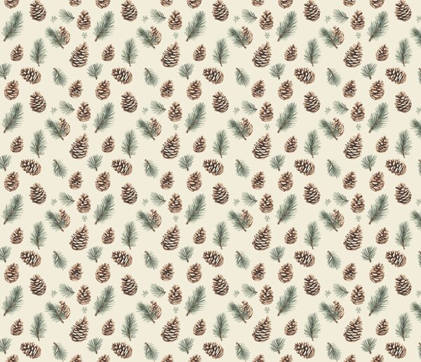 Bombažna posteljnina PINE CONES barvita Dimenzije posteljnine: 70 x 90 cm | 140 x 200 cm