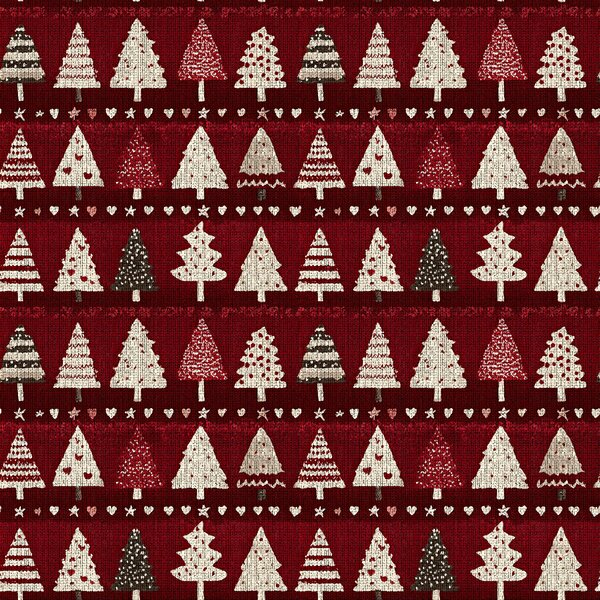 Bombažna posteljnina BURGUNDY TREES vinsko rdeča Dimenzije posteljnine: 70 x 90 cm | 140 x 200 cm