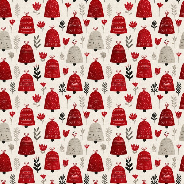 Bombažna posteljnina CHRISTMAS BELLS barvna Dimenzije posteljnine: 70 x 90 cm | 140 x 200 cm