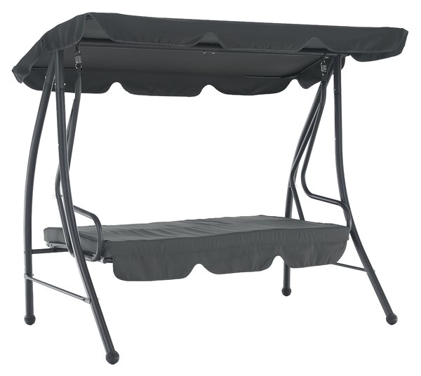 KONDELA Vrtna gugalnica, siva, KEMI