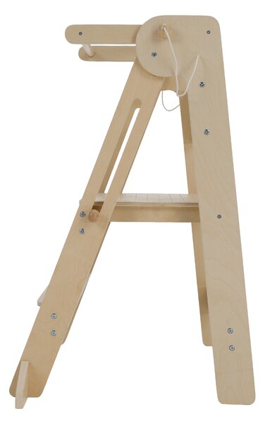 KONDELA Montessori zložljivi učni stolp, naravna, URIAN