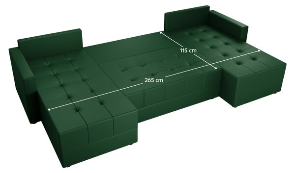 KONDELA Univerzalna sedežna garnitura, zelena, DUAN U UNI