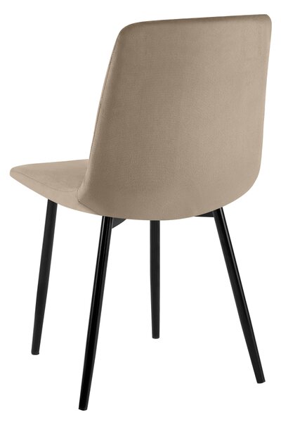 KONDELA Stol za jedilnico, rjava tkanina Velvet/kovina, DARIJA NEW