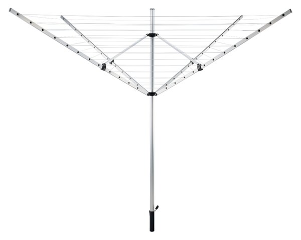 KONDELA Vrtni sušilnik za perilo, srebrn/črna, 50 m, ROTARY NEW TYP 1
