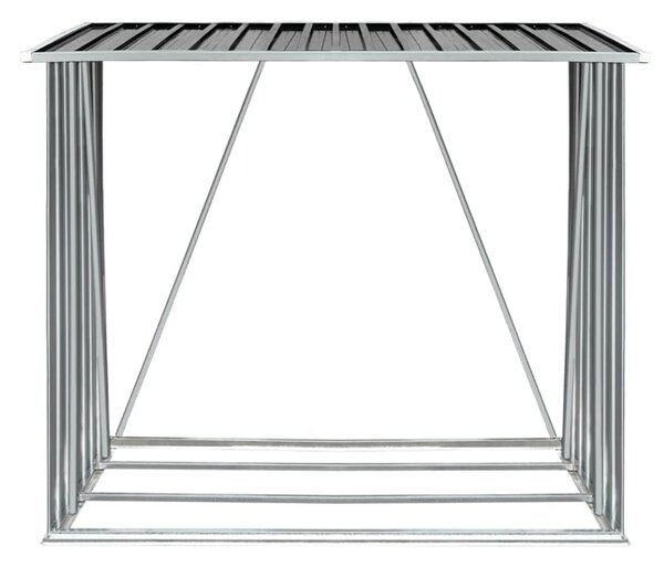 KONDELA Lopa za drva, antracit/bela, 163x82x160 cm, DARYL TYP 1