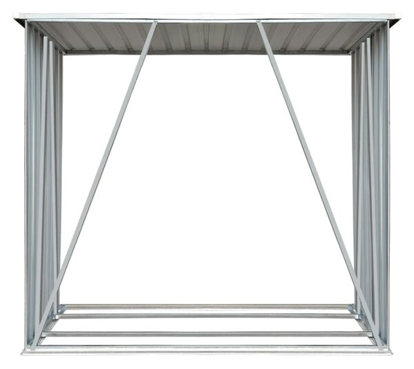 KONDELA Lopa za drva, antracit/bela, 163x82x160 cm, DARYL TYP 1