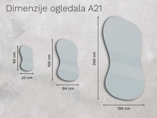 Organsko ogledalo LED z osvetlitvijo A21