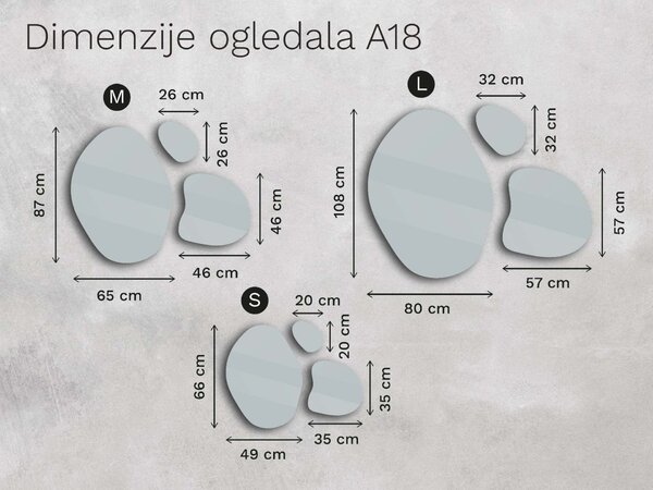 Organsko kopalniško ogledalo LED z osvetlitvijo A18 S