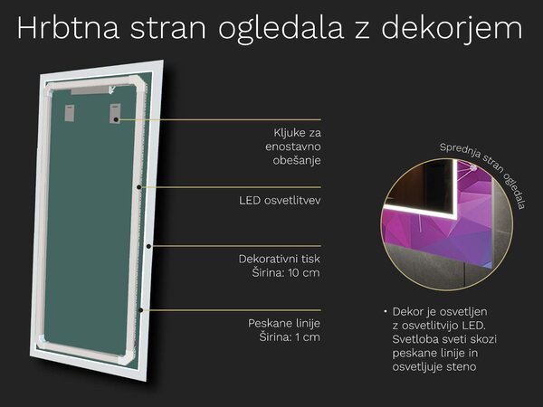 LED ogledalo z dekorjem D5