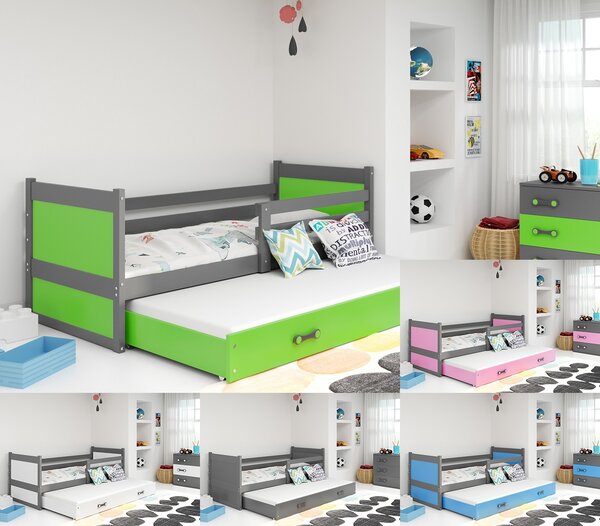 POSTELJA RICO 200X90 Z DODATNIM LEŽIŠČEM - GRAFIT (VEČ BARV)