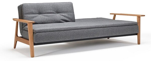 Kavč DUBLEXO SOFA BED z rokonasloni -Temno siva