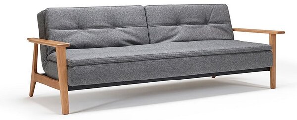 Kavč DUBLEXO SOFA BED z rokonasloni -Temno siva