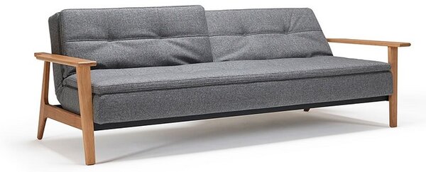 Kavč DUBLEXO SOFA BED z rokonasloni -Temno siva