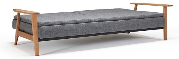 Kavč DUBLEXO SOFA BED z rokonasloni -Temno siva