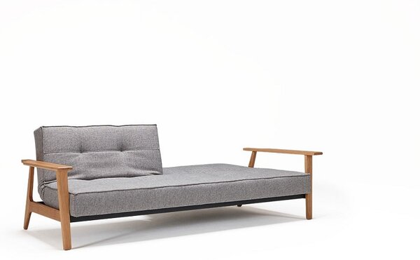 Kavč SPLITBACK SOFA BED z rokonasloni-Temno siva